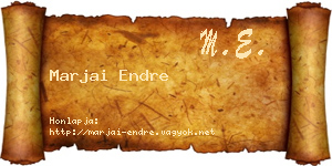 Marjai Endre névjegykártya
